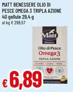 A&O Matt benessere olio di pesce omega 3 tripla azione offerta