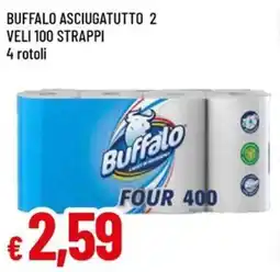 A&O Buffalo asciugatutto 2 veli 100 strappi offerta