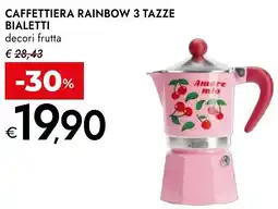 Bennet Caffettiera rainbow 3 tazze BIALETTI offerta