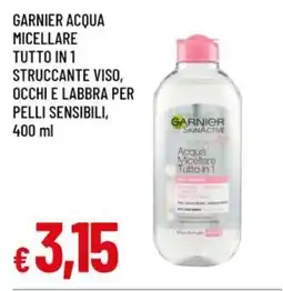 A&O Garnier acqua micellare tutto in 1 struccante viso, occhi e labbra per pelli sensibili offerta