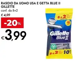 Bennet Rasoio da uomo usa e getta blue II GILLETTE offerta