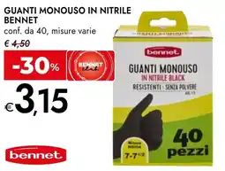 Bennet Guanti monouso in nitrile BENNET offerta