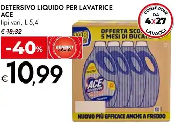Bennet Detersivo liquido per lavatrice ACE offerta