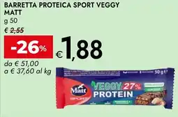 Bennet Barretta proteica sport veggy MATT offerta