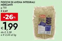 Bennet Fiocchi di avena integrali MERCANTI offerta