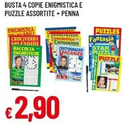 A&O Busta 4 copie enigmistica e puzzle assortite + penna offerta