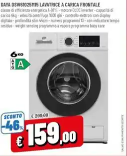 A&O DAYA DSW61025M15 LAVATRICE A CARICA FRONTALE offerta