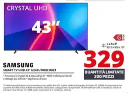 Comet SAMSUNG SMART TV UHD 43" UE43U7000FUXZT offerta