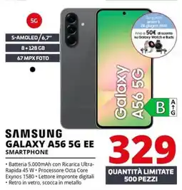Comet SAMSUNG GALAXY A56 5G EE SMARTPHONE offerta