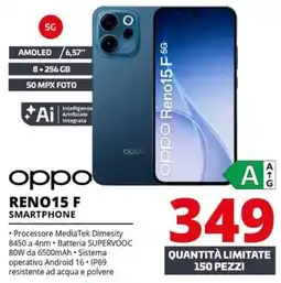 Comet oppo Reno15 F 5G offerta