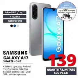 Comet SAMSUNG GALAXY A17 SMARTPHONE offerta