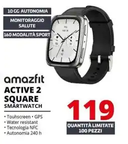 Comet Amazfit active 2 square smartwatch offerta