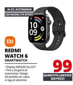 Comet Xiaomi redmi watch 6 smartwatch offerta