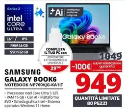 Comet SAMSUNG GALAXY BOOK6 NOTEBOOK NP760VJG-KA1IT offerta