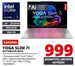 Comet Lenovo YOGA SLIM 71 NOTEBOOK BEIX offerta