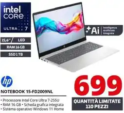 Comet hp NOTEBOOK 15-FD2009NL offerta