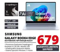 Comet SAMSUNG GALAXY BOOK4 EDGE NOTEBOOK NP750XQB-KA2IT offerta