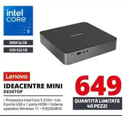 Comet Lenovo ideacentre mini desktop offerta