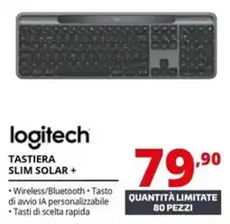 Comet Logitech tastiera slim solar + offerta