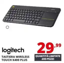 Comet Logitech tastiera wireless touch K400 plus offerta