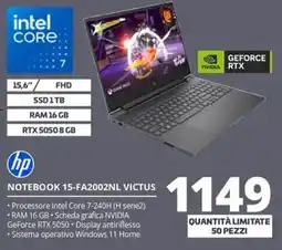 Comet hp NOTEBOOK 15-FA2002NL VICTUS offerta
