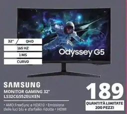 Comet SAMSUNG MONITOR GAMING 32" LS32CG552EUXEN offerta