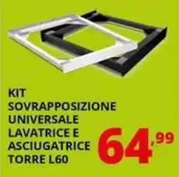 Comet Meliconi kit sovrapposizione universale lavatrice e asciugatrice torre L60 offerta