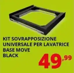 Comet Meliconi kit sovrapposizione universale per lavatrice base move black offerta