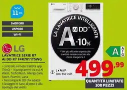 Comet LG LAVATRICE SERIE R7 AI DD R7 F4R7011TSWG offerta