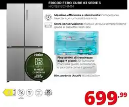 Comet Haier FRIGORIFERO CUBE 83 SERIE 3 HCR3818DNMM offerta