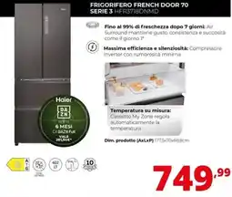 Comet Haier FRIGORIFERO FRENCH DOOR 70 SERIE 3 HFR3718DNMD offerta