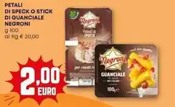 Pam Petali di speck o stick di guanciale NEGRONI offerta