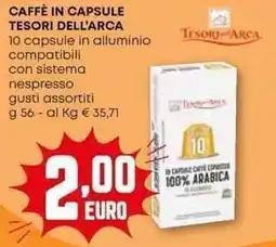 Pam Caffè in capsule TESORI DELL'ARCA offerta