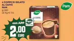 Pam 4 coppe di gelato al caffè PAM offerta