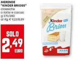 Pam Merende "kinder brioss" classiche o latte e cacao offerta