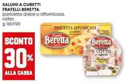 Pam Salumi a cubetti fratelli beretta pancetta dolce o affumicata, cotto offerta