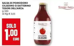 Pam Salsa di pomodoro ciliegino o datterino TESORI DELL'ARCA offerta