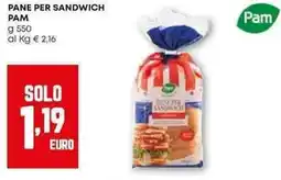 Pam Pane per sandwich PAM offerta