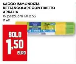 Pam Sacco immondizia rettangolare con tiretto ARKALIA offerta