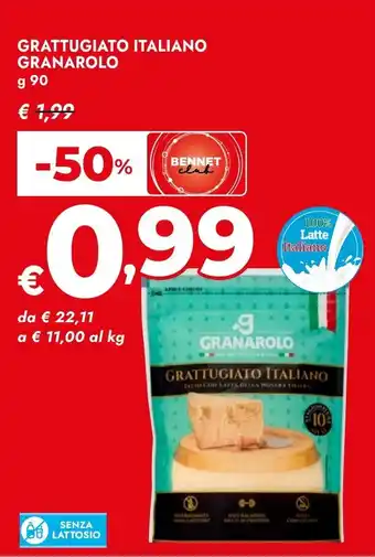 Bennet Grattugiato italiano GRANAROLO offerta