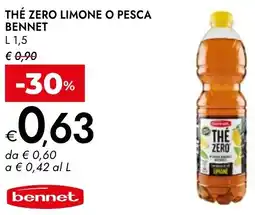 Bennet Thé zero limone o pesca BENNET offerta