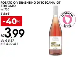 Bennet Rosato o vermentino di toscana igt STREGATO offerta