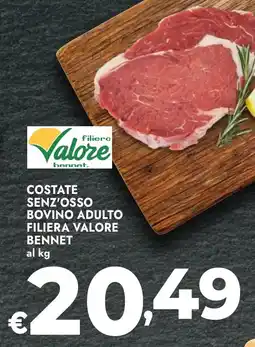 Bennet Costate senz'osso bovino adulto filiera valore BENNET offerta