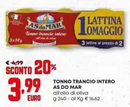 Pam Tonno trancio intero AS DO MAR offerta