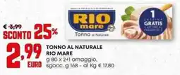 Pam Tonno al naturale RIO MARE offerta