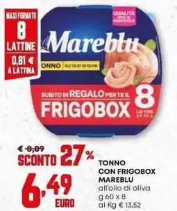 Pam Tonno con frigobox MAREBLU offerta