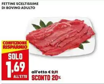 Pam Fettine sceltissime di bovino adulto offerta