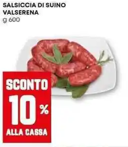 Pam Salsiccia di suino VALSERENA offerta
