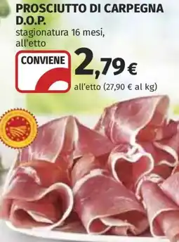 Coop Superstore Prosciutto di carpegna D.O.P. offerta