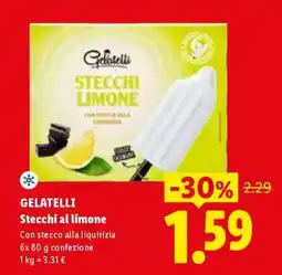 Lidl Gelatelli Stecchi al limone offerta